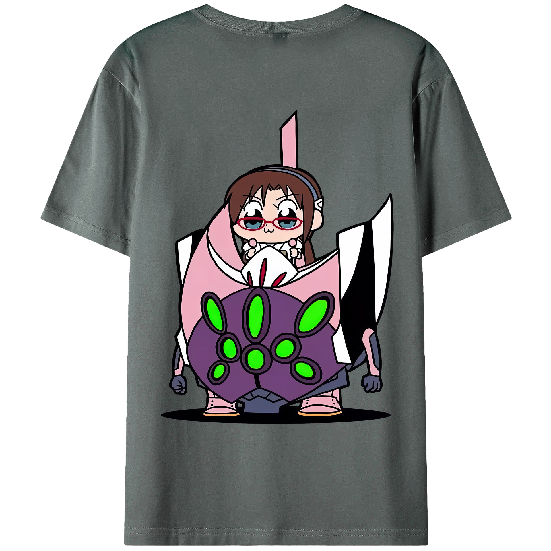 （画像用） EVA 新世紀エヴァンゲリオン 綿100％ メンズ半袖Tシャツ（バックプリント） 通気性